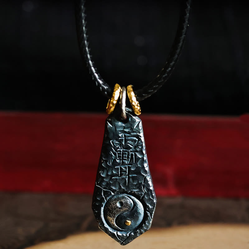 999 Sterling Silver 24k Gold Big Dipper Yin Yang Design Harmony Necklace Pendant