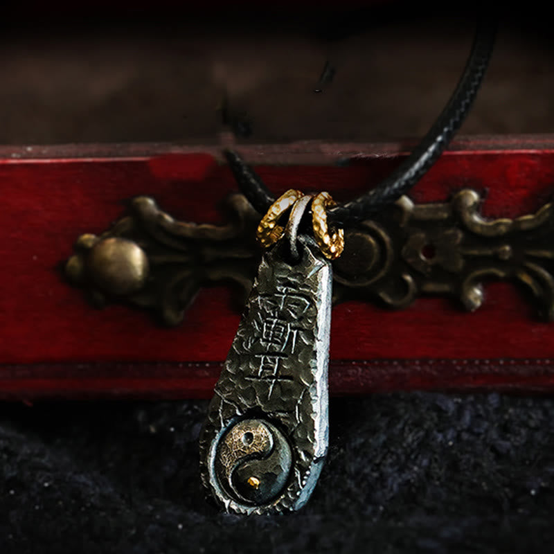 999 Sterling Silver 24k Gold Big Dipper Yin Yang Design Harmony Necklace Pendant