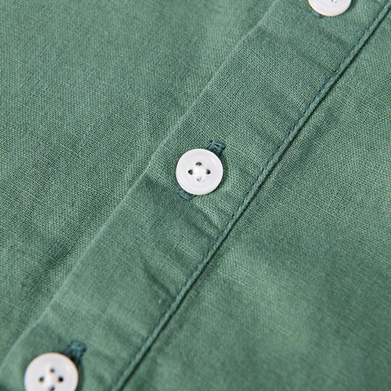 Breathable Cotton Linen Stand Collar Meditation Shirt