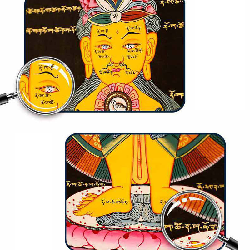 Tibetan Thangka Painting Healing Handmade Decoration(Random Style)