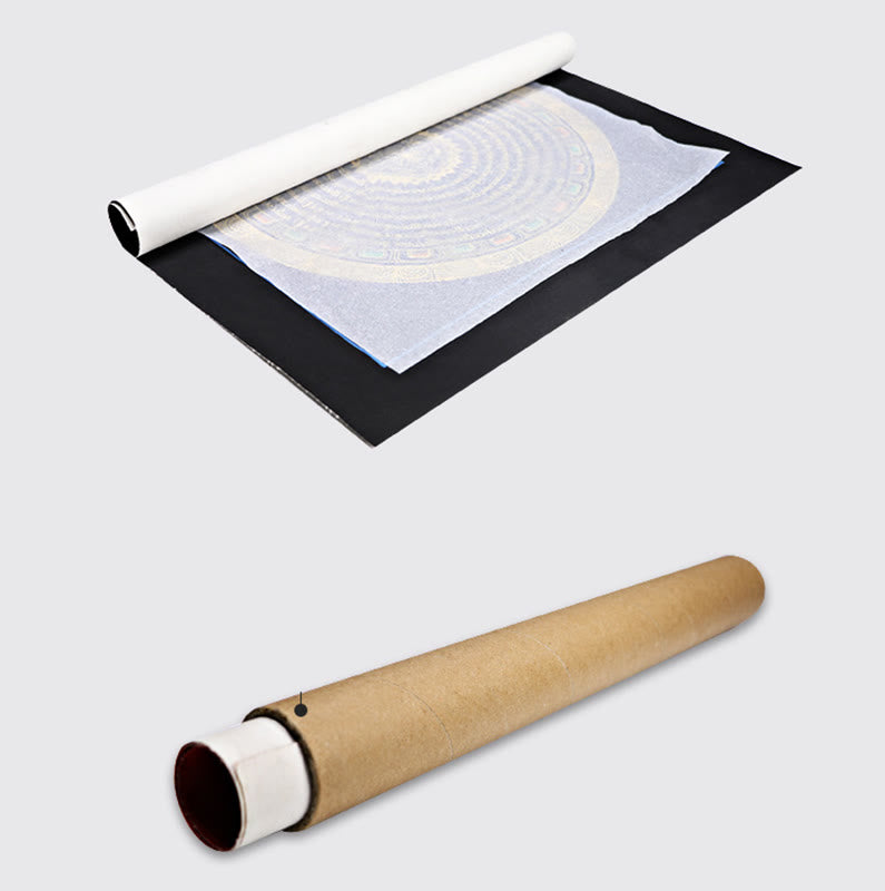 Tibetan Thangka Painting Om Mani Padme Hum Scripture Handmade Decoration(Random Style)