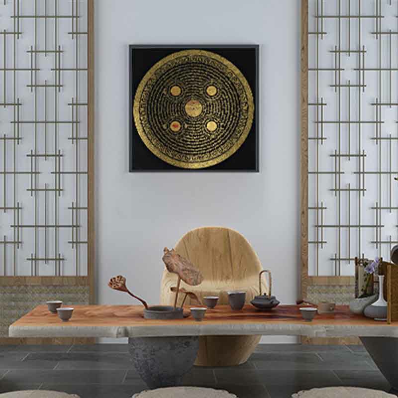 Tibetan Thangka Painting Om Mani Padme Hum Scripture Handmade Decoration(Random Style)