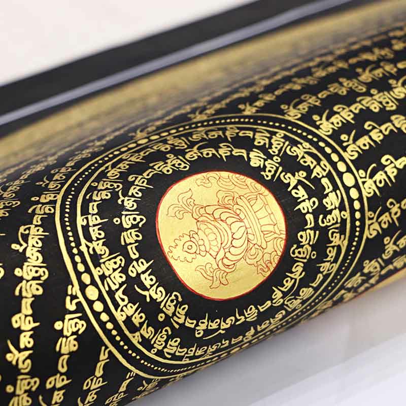 Tibetan Thangka Painting Om Mani Padme Hum Scripture Handmade Decoration(Random Style)