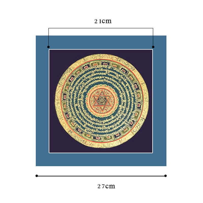 Tibetan Thangka Painting Six True Words Scripture Handmade Decoration Blind Box(Random Style)