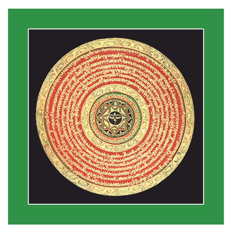 Tibetan Thangka Painting Six True Words Scripture Handmade Decoration Blind Box(Random Style)