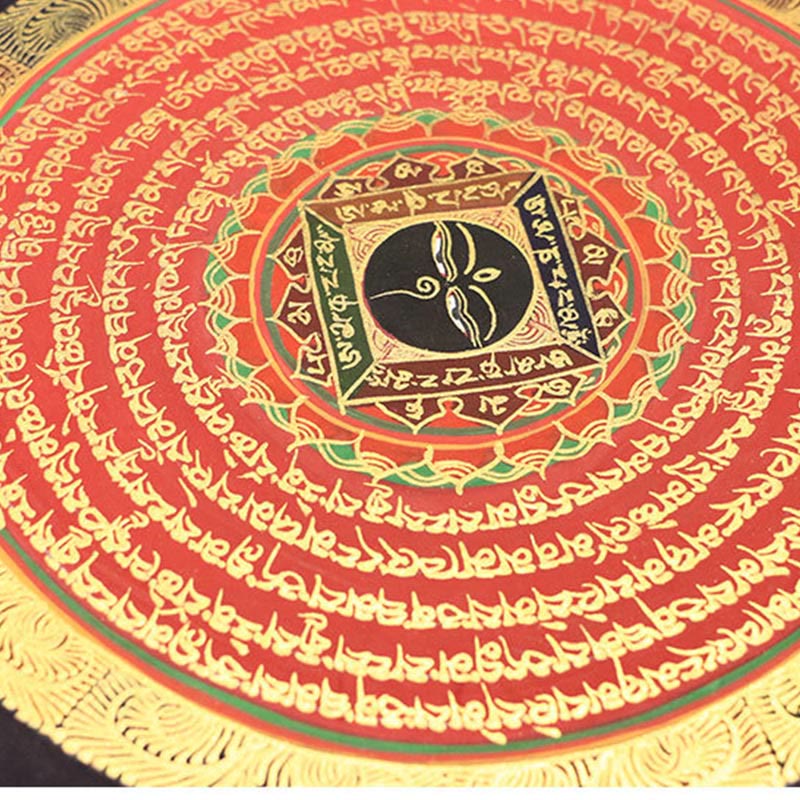 Tibetan Thangka Painting Six True Words Scripture Handmade Decoration Blind Box(Random Style)