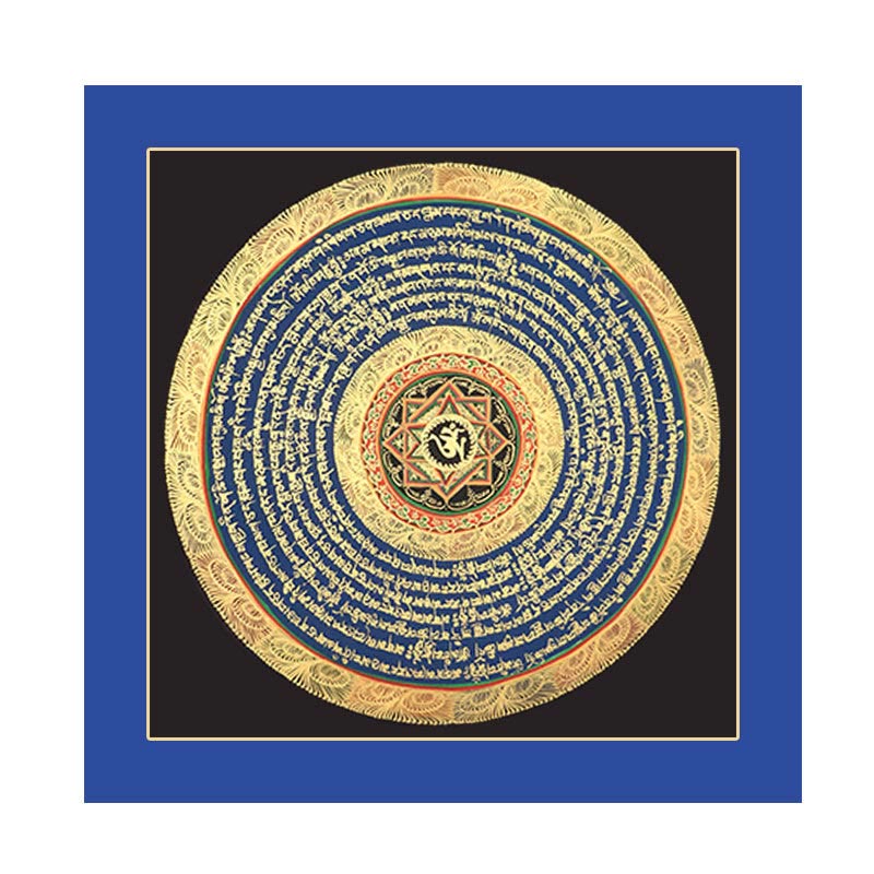 Tibetan Thangka Painting Six True Words Scripture Handmade Decoration Blind Box(Random Style)