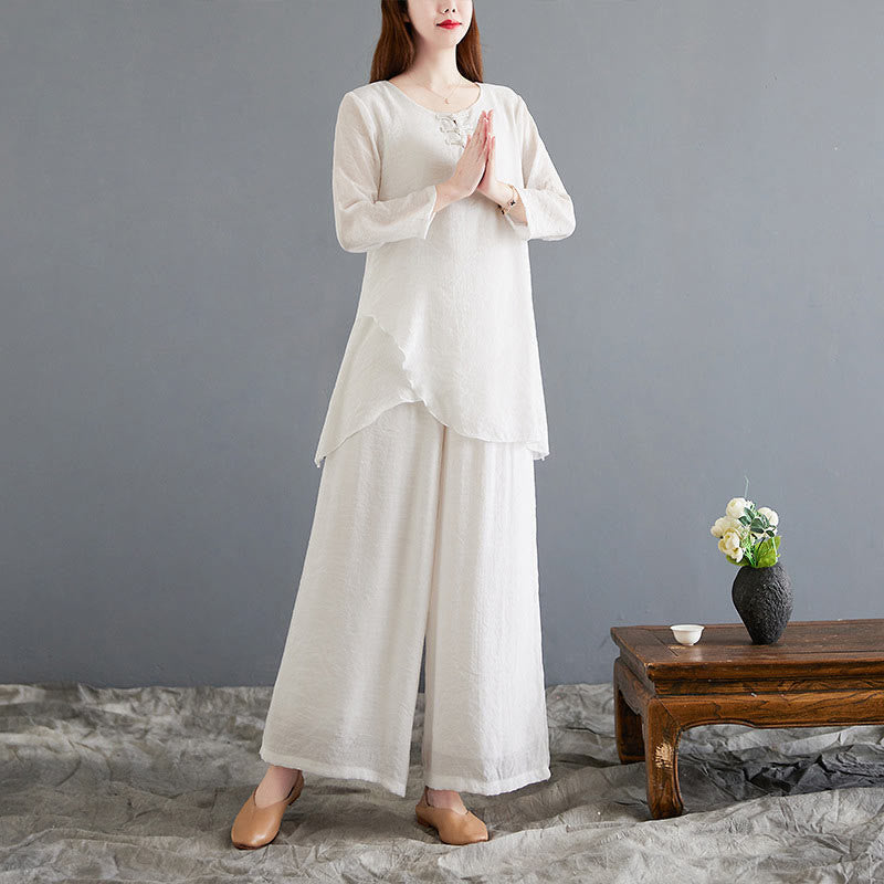 Breathable Cotton Linen Minimalist Meditation Set
