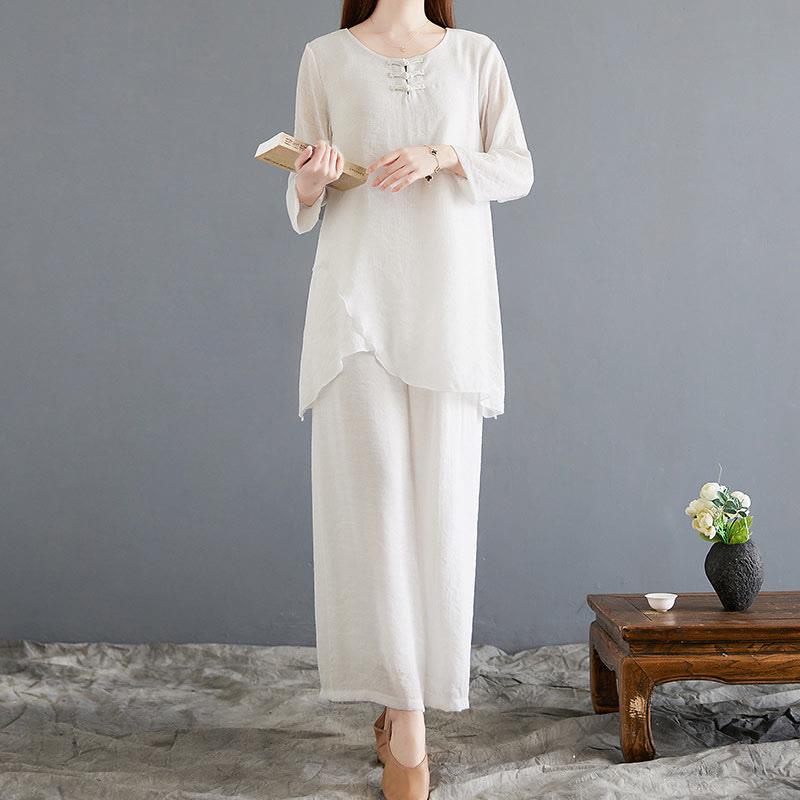 Breathable Cotton Linen Minimalist Meditation Set