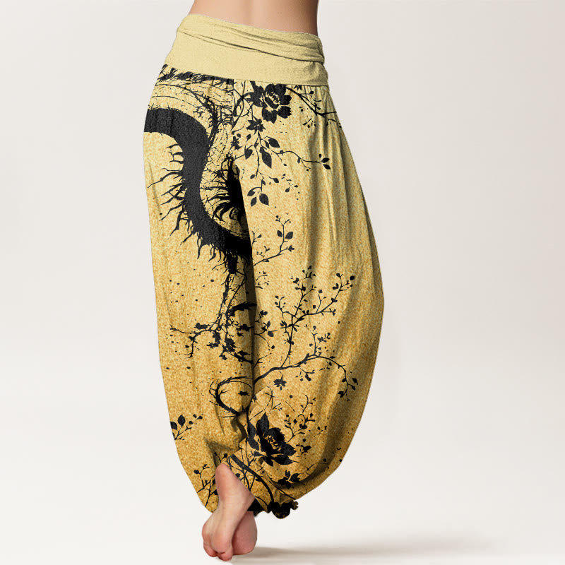 Tactile Cotton Pleated Waist Meditation Harem Pants