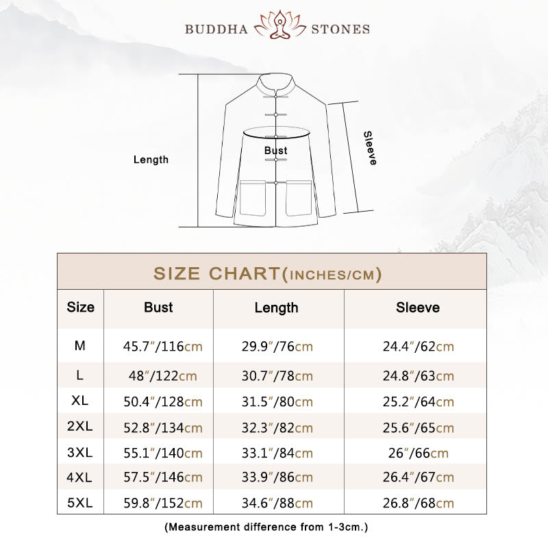 Frog-Button Chinese Tang Suit Cotton Linen Men Jacket Shirt With Pockets