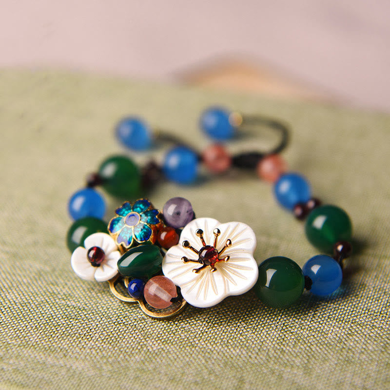Agate Shell Flower Support Bracelet