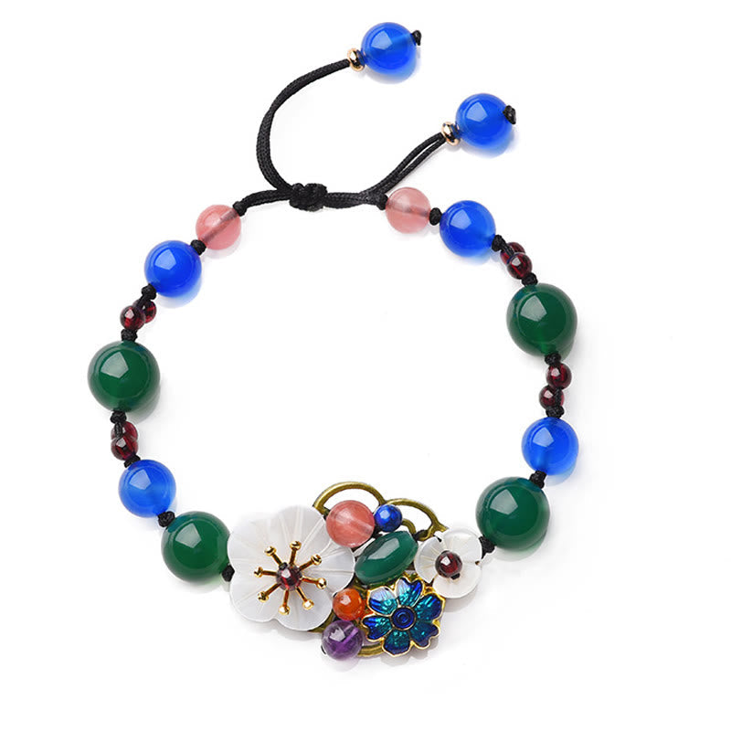 Agate Shell Flower Support Bracelet