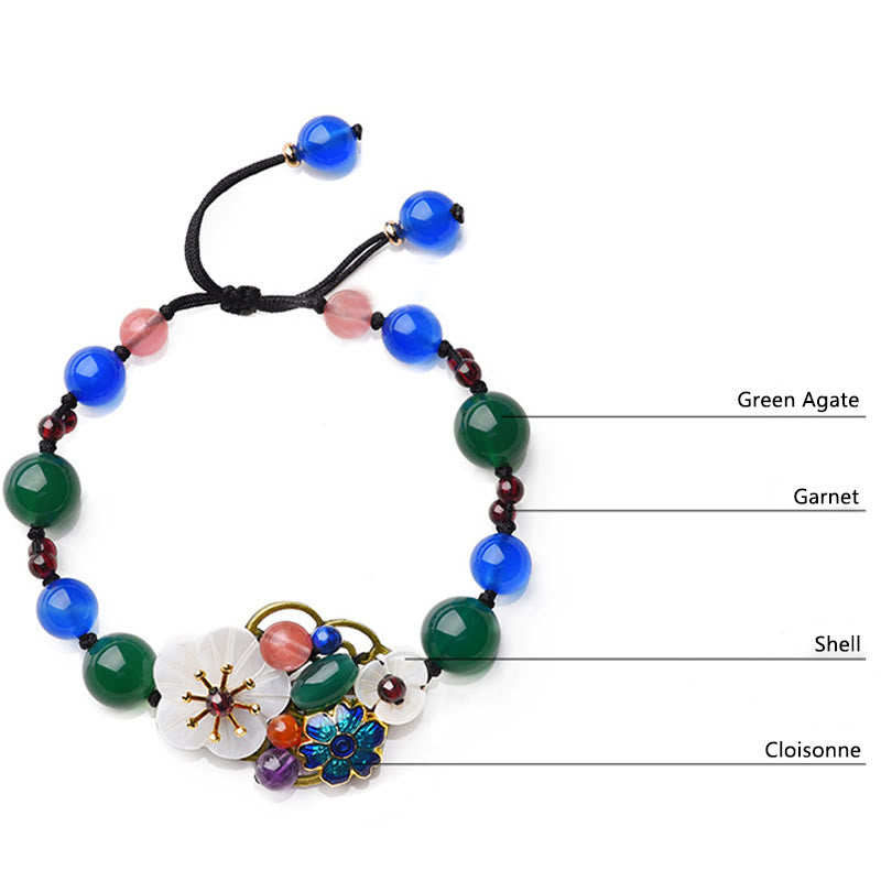 Agate Shell Flower Support Bracelet