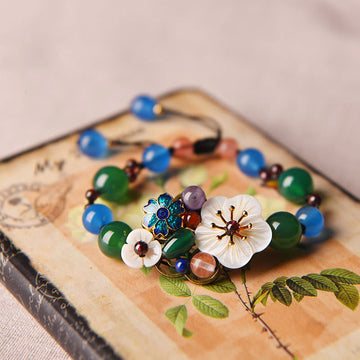 Agate Shell Flower Support Bracelet