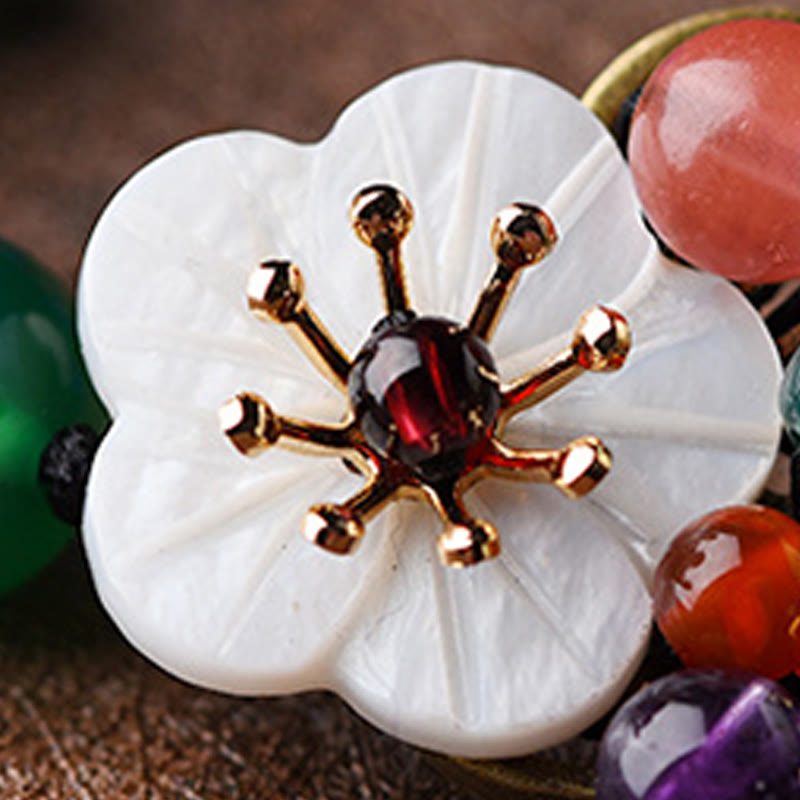 Agate Shell Flower Support Bracelet