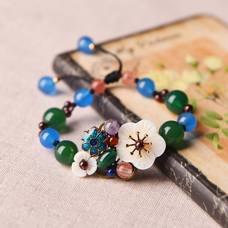 Agate Shell Flower Support Bracelet