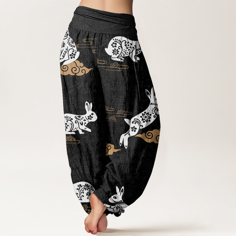 Cotton Cloud Print Mindful Movement Harem Pants