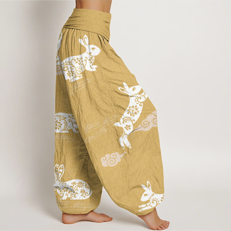 Cotton Cloud Print Mindful Movement Harem Pants