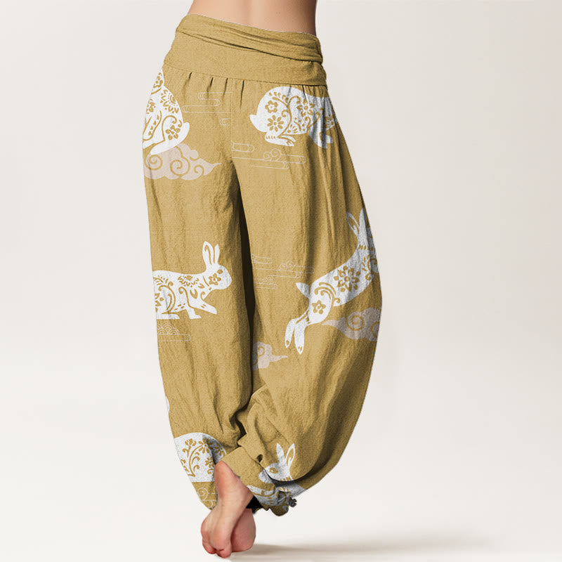 Cotton Cloud Print Mindful Movement Harem Pants