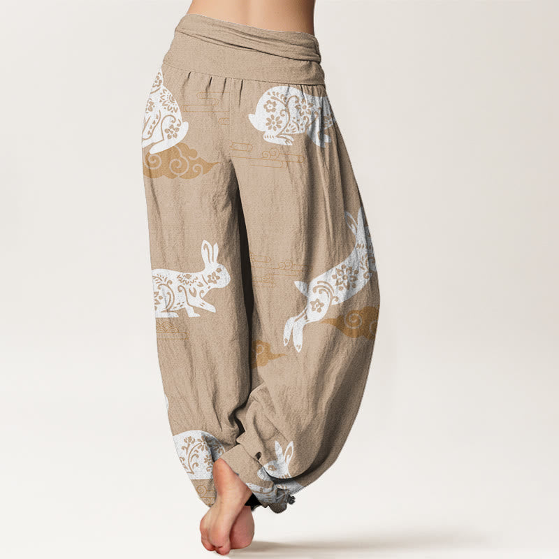 Cotton Cloud Print Mindful Movement Harem Pants