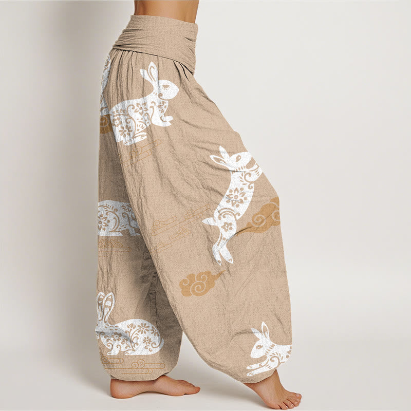 Cotton Cloud Print Mindful Movement Harem Pants
