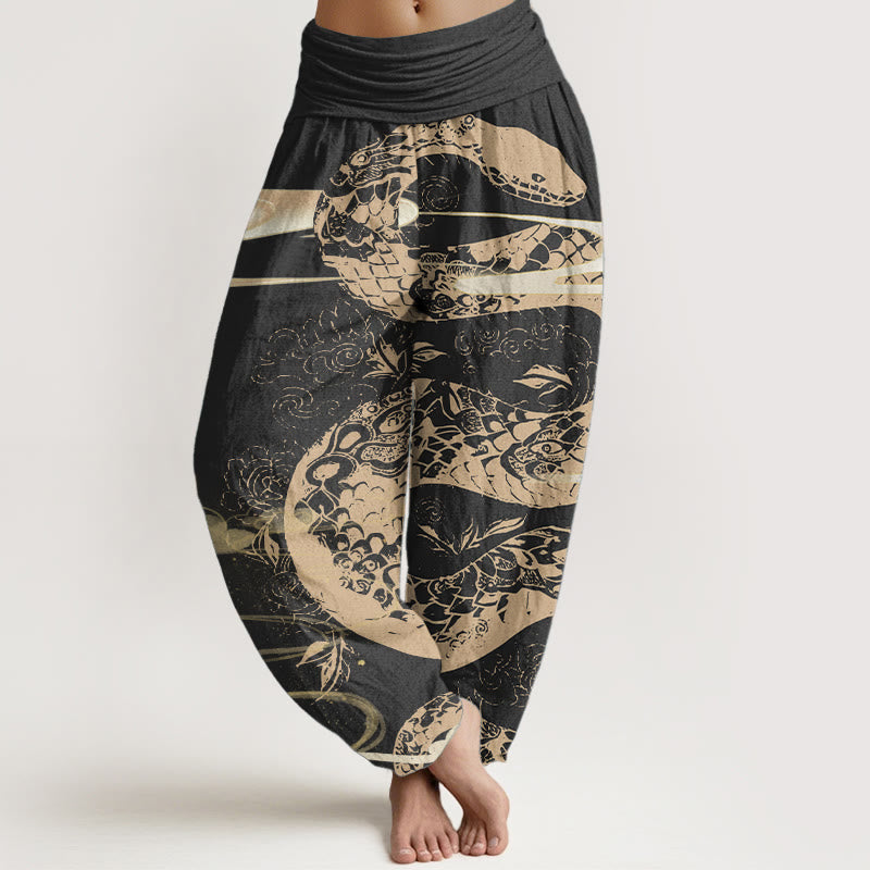 Breathable Cotton Symbolic Print Grounding Harem Pants