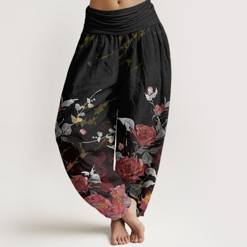 Botanical Print Pure Cotton Mindful Movement Harem Pants