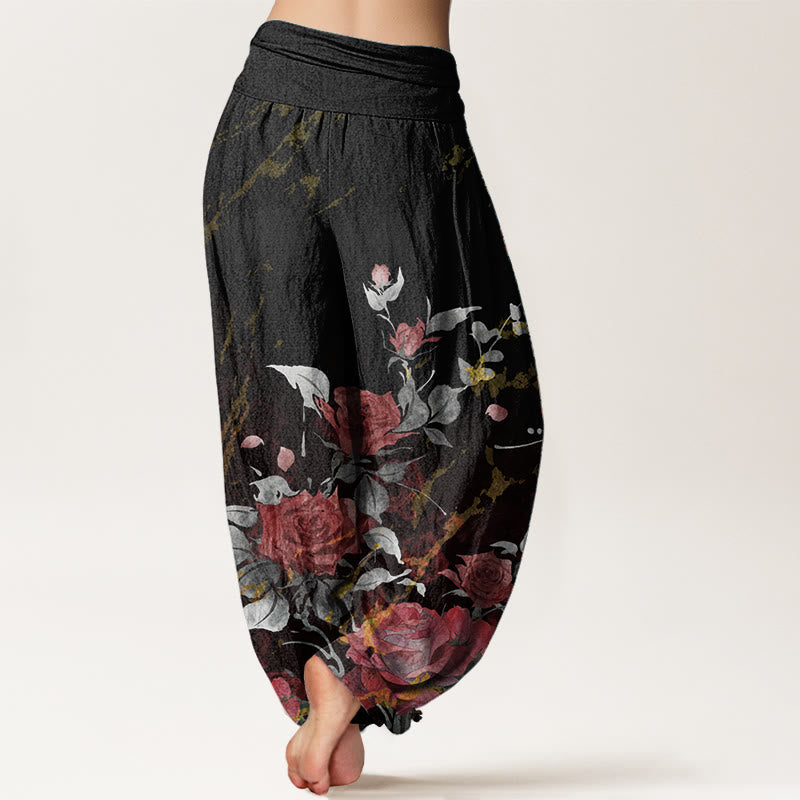 Botanical Print Pure Cotton Mindful Movement Harem Pants