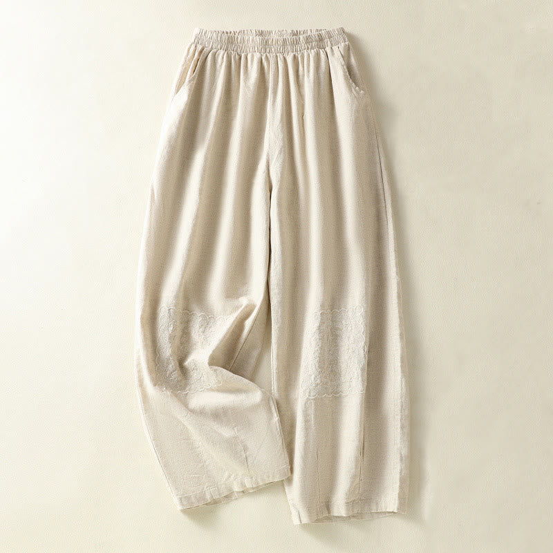 Tactile Cotton Linen Grounding Meditation Harem Pants