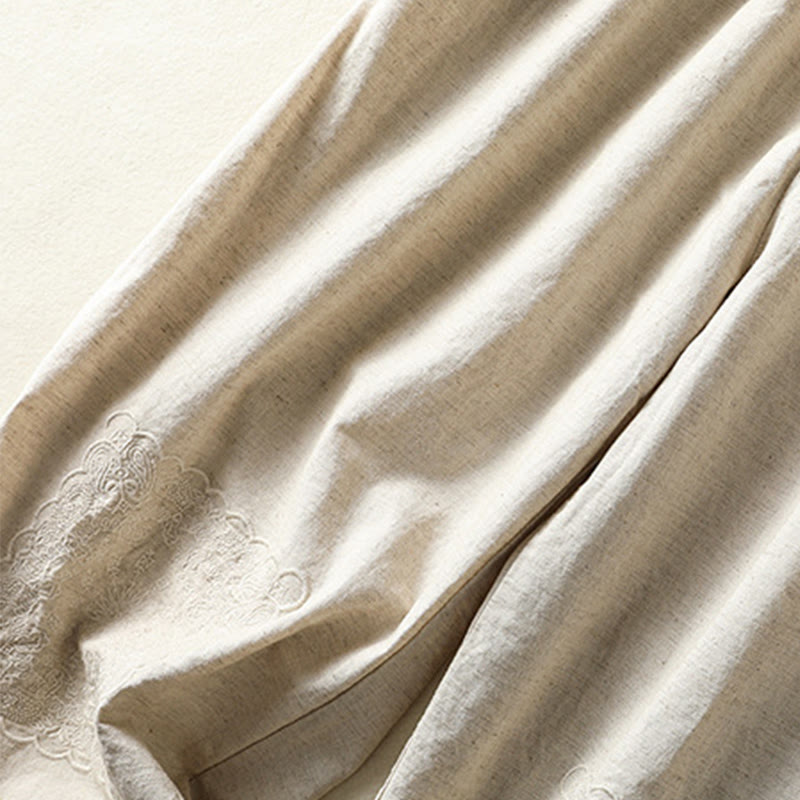 Tactile Cotton Linen Grounding Meditation Harem Pants