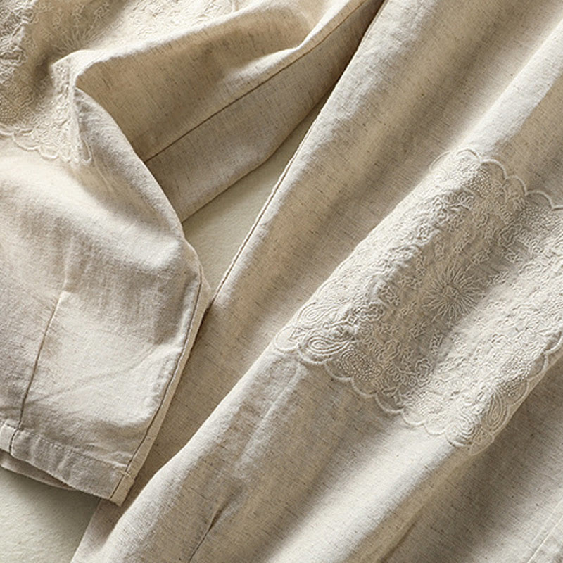Tactile Cotton Linen Grounding Meditation Harem Pants