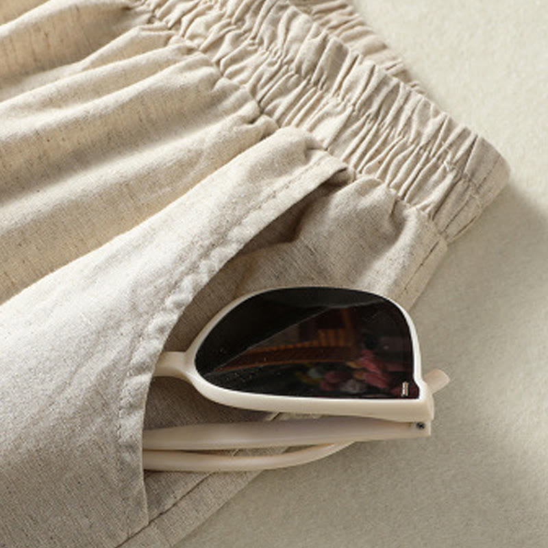 Tactile Cotton Linen Grounding Meditation Harem Pants