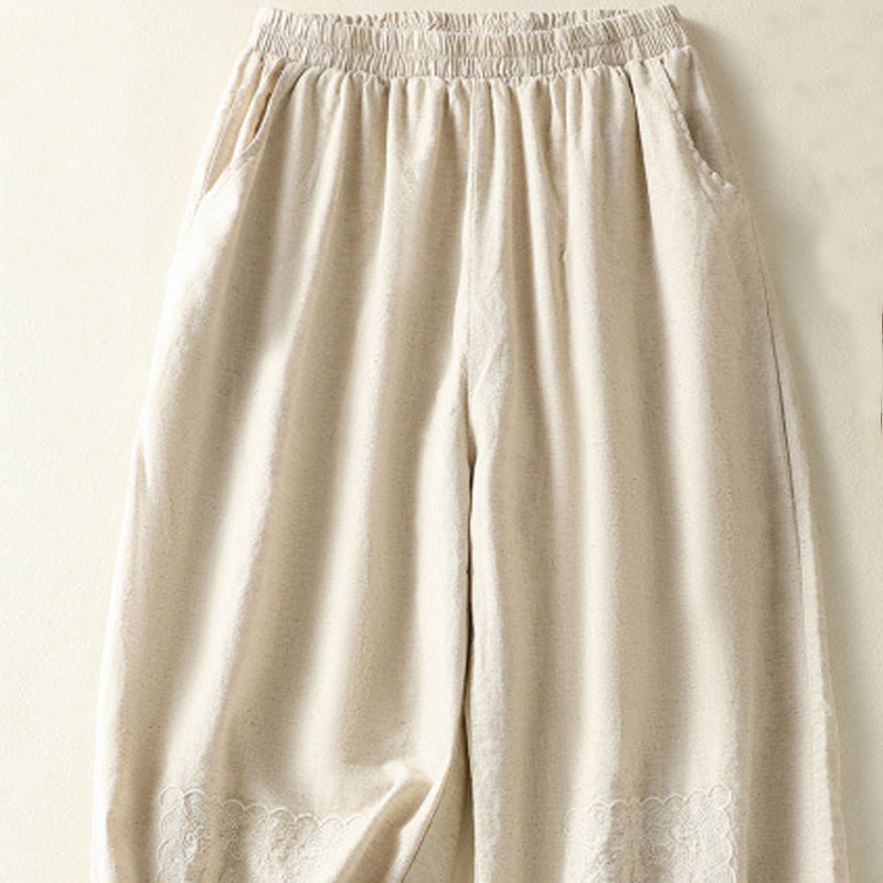Tactile Cotton Linen Grounding Meditation Harem Pants