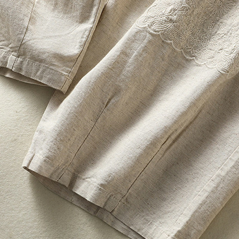Tactile Cotton Linen Grounding Meditation Harem Pants