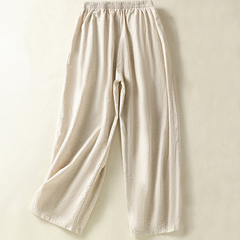 Tactile Cotton Linen Grounding Meditation Harem Pants