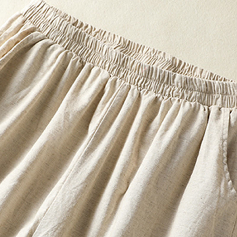 Tactile Cotton Linen Grounding Meditation Harem Pants