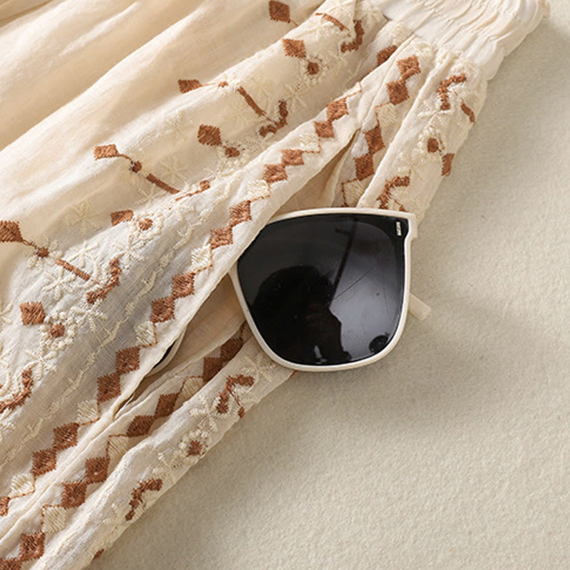 Cotton Linen High-Waist Wide-Leg Meditation Pants