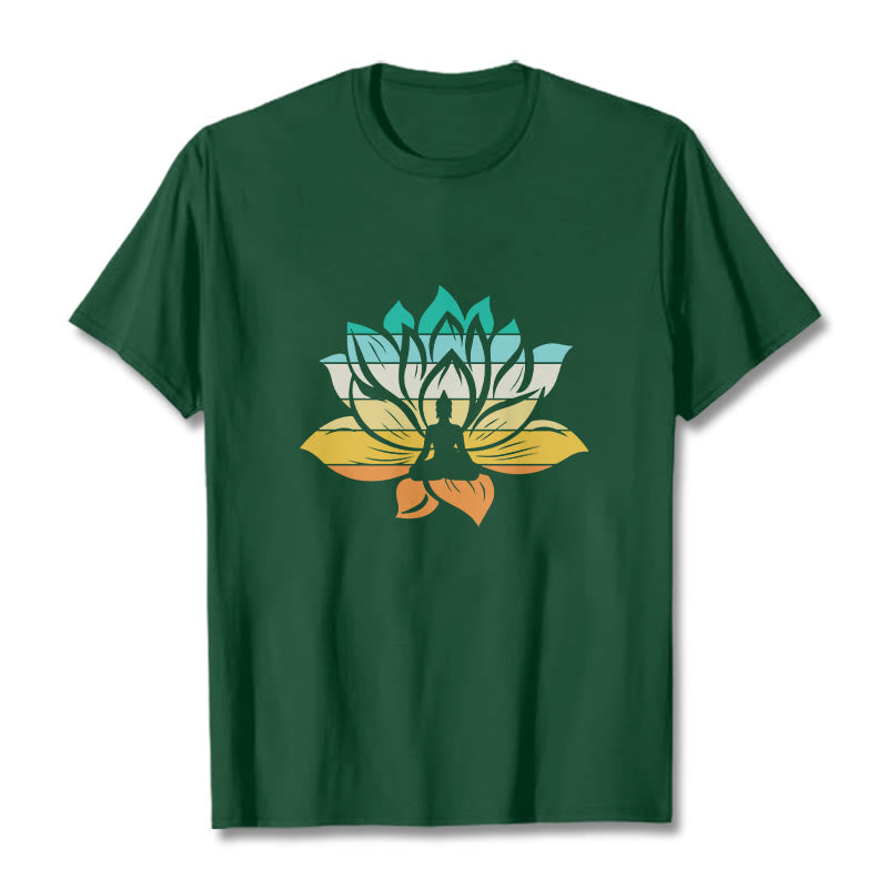 Soft Cotton Unisex Lotus Graphic Meditation Tee