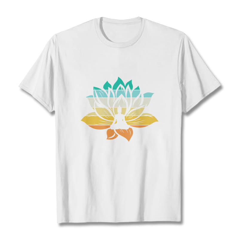 Soft Cotton Unisex Lotus Graphic Meditation Tee