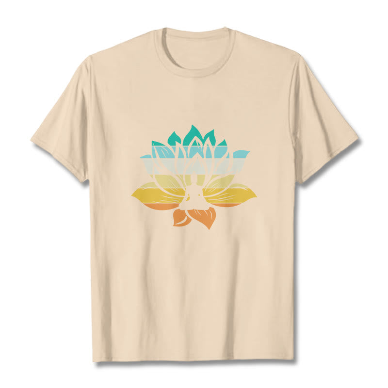 Soft Cotton Unisex Lotus Graphic Meditation Tee