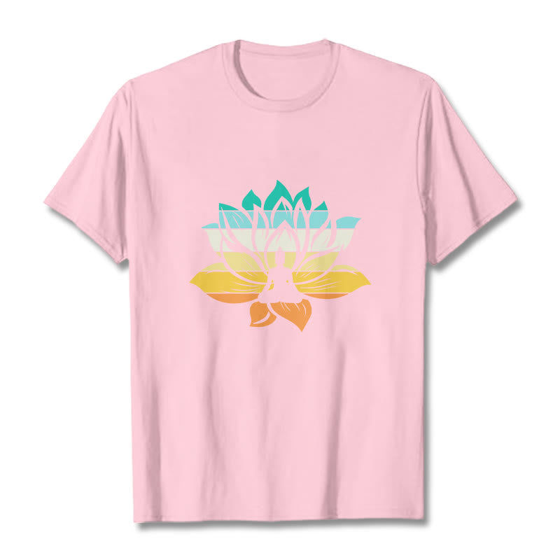 Soft Cotton Unisex Lotus Graphic Meditation Tee