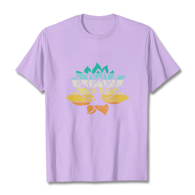 Soft Cotton Unisex Lotus Graphic Meditation Tee