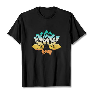 Soft Cotton Unisex Lotus Graphic Meditation Tee
