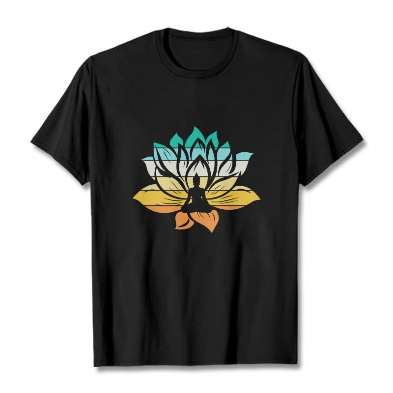 Soft Cotton Unisex Lotus Graphic Meditation Tee