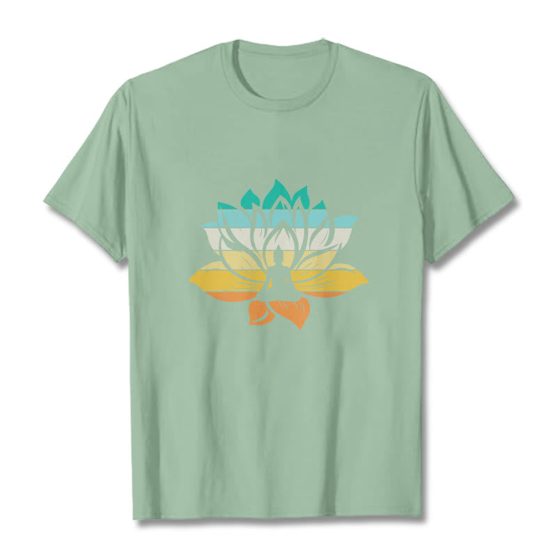 Soft Cotton Unisex Lotus Graphic Meditation Tee