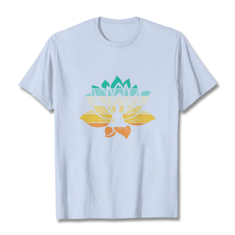 Soft Cotton Unisex Lotus Graphic Meditation Tee