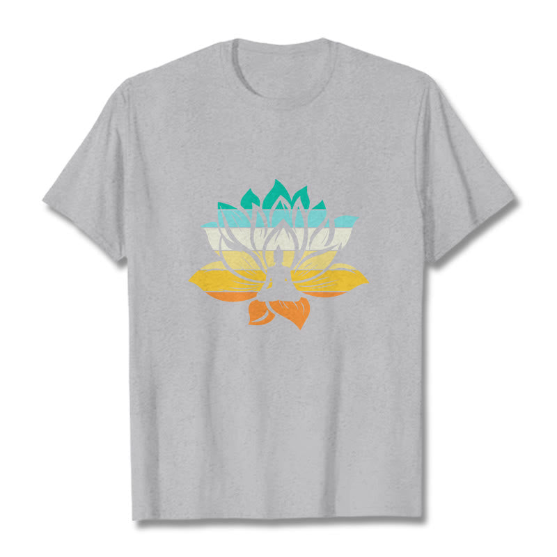 Soft Cotton Unisex Lotus Graphic Meditation Tee