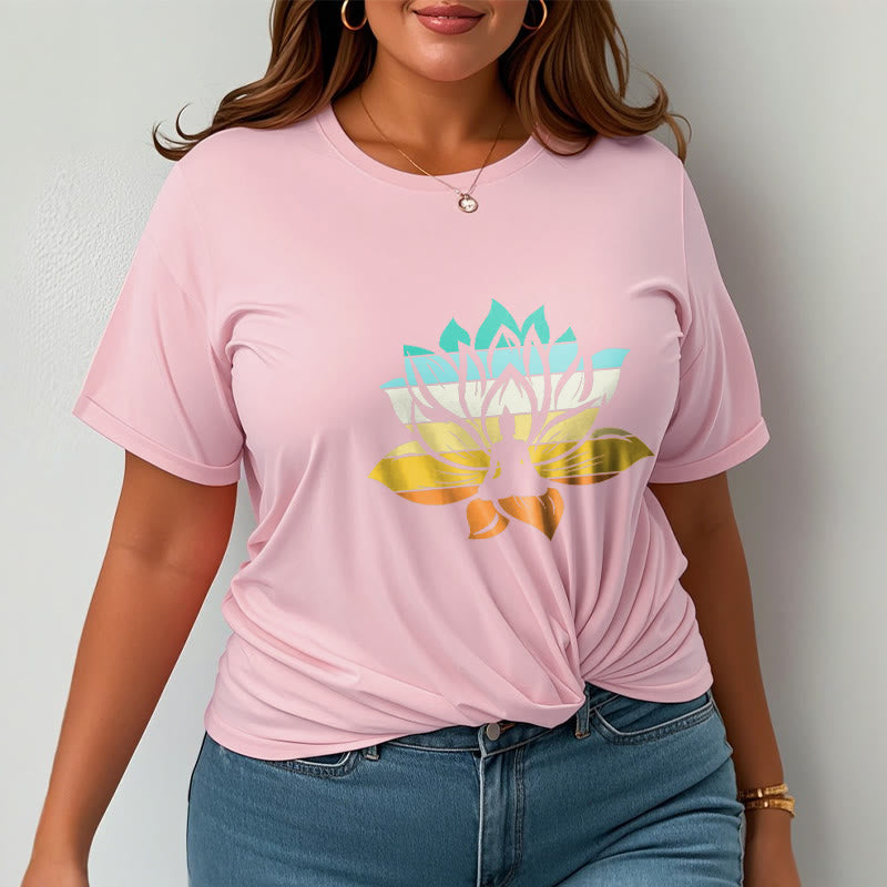 Soft Cotton Unisex Lotus Graphic Meditation Tee