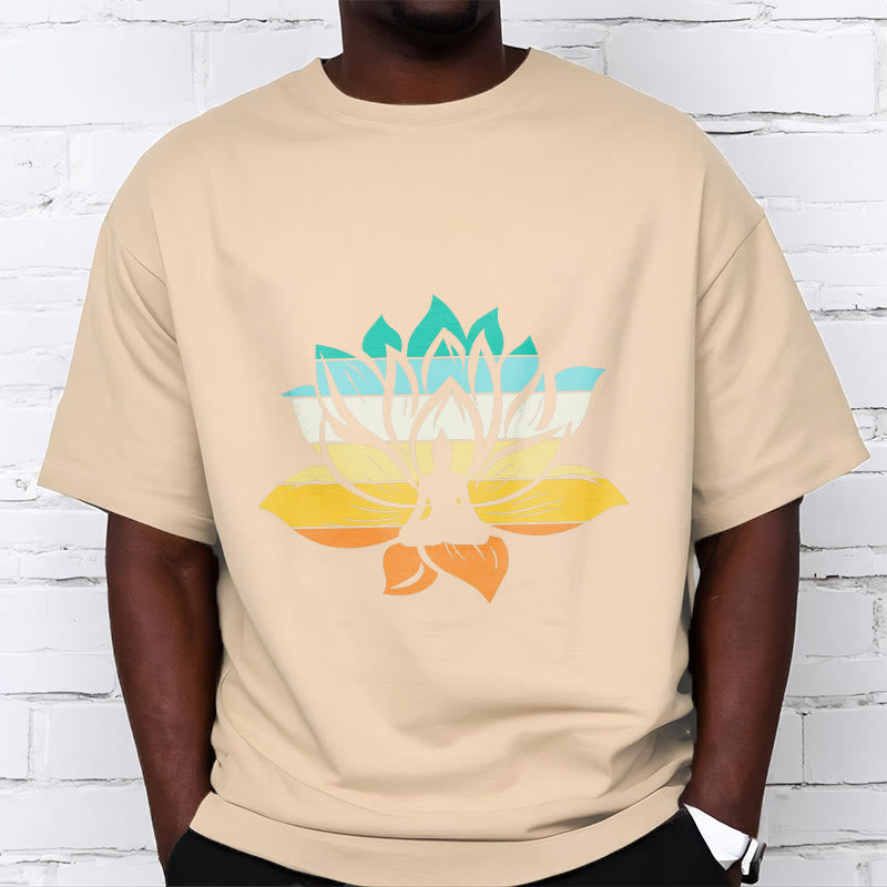Soft Cotton Unisex Lotus Graphic Meditation Tee